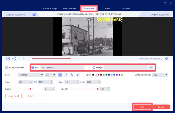 Adăugați filigran nou Anyrec