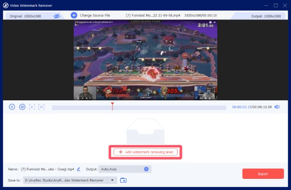 Eliminați filigranul TikTok de pe Anyrec
