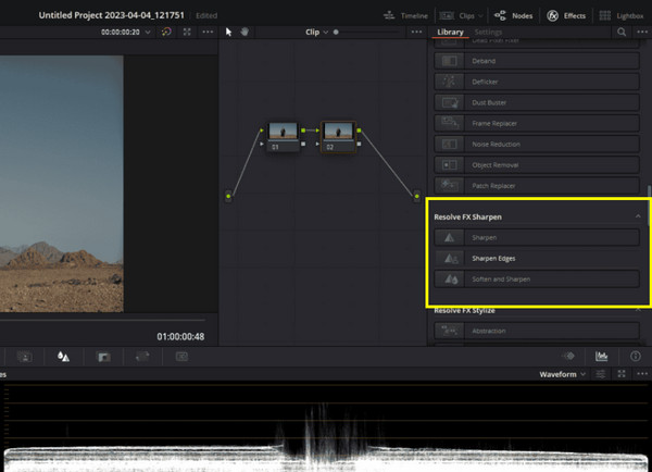 DaVinci Resolve Sharp Video