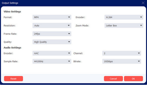Output Settings