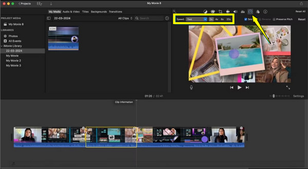 Tạo video tua nhanh thời gian trong iMovie