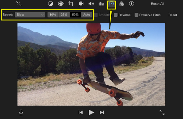 Làm chậm video trong iMovie trên máy Mac