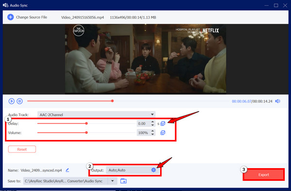 Anyrec Sync אודיו ווידאו