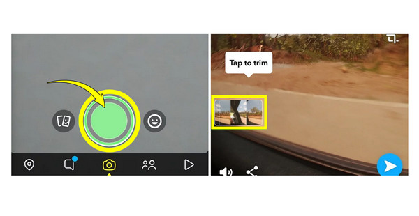 Izrežite upravo snimljeni SnapChat video