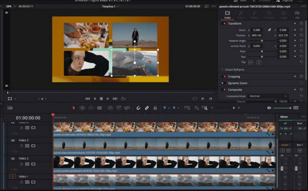 DaVinci Resolve ビデオコラージュアプリ