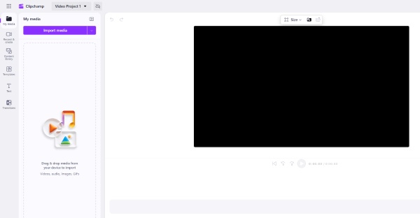 برنامج Clipchamp لتقطيع الفيديو