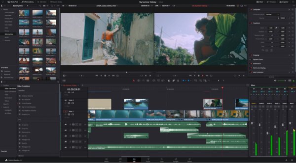 تحسين جودة الفيديو باستخدام برنامج DaVinci Resolve
