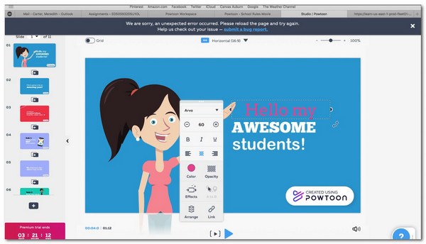 Reversor de vídeo Powtoon