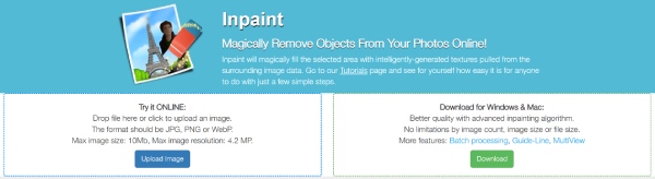 Odstraňovač vodoznaků Online Inpaint
