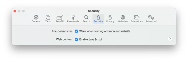 JavaScript auf dem Mac aktivieren