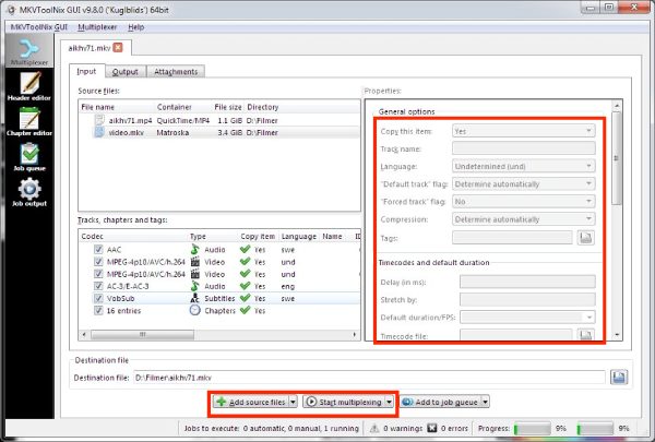 Ghép nhiều tập tin MKV