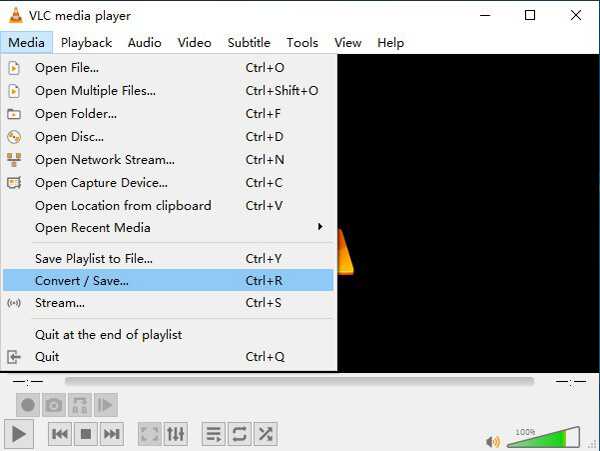 VLC Media Convert บันทึก